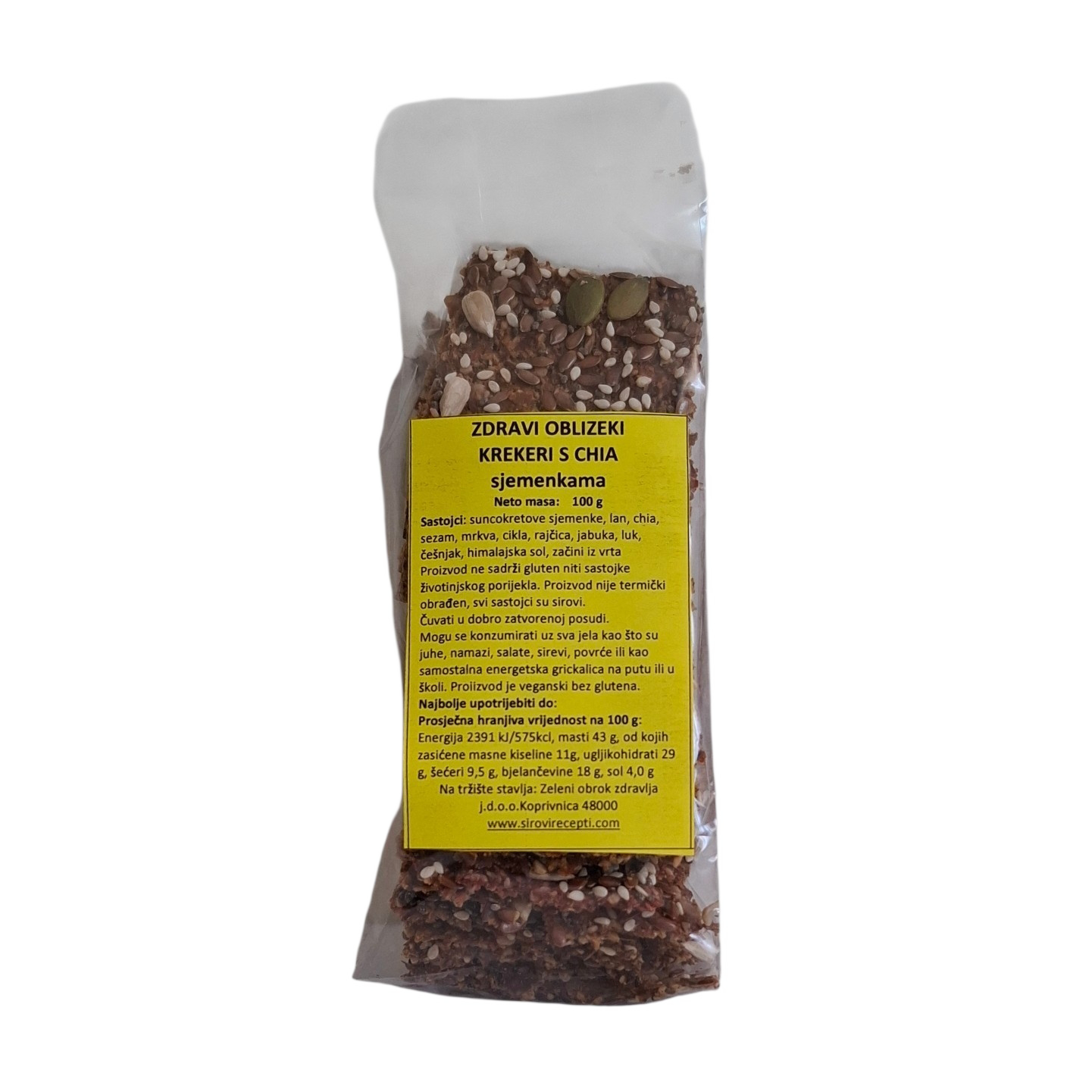Vege krekeri s Chia sjemenkama